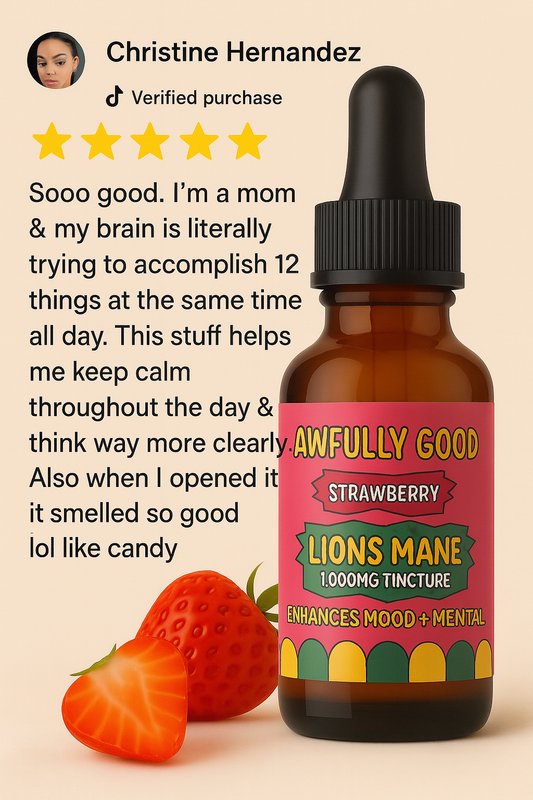 🍇 Grape Lion’s Mane Tincture – Cognitive Support & Mood Lift (2oz)